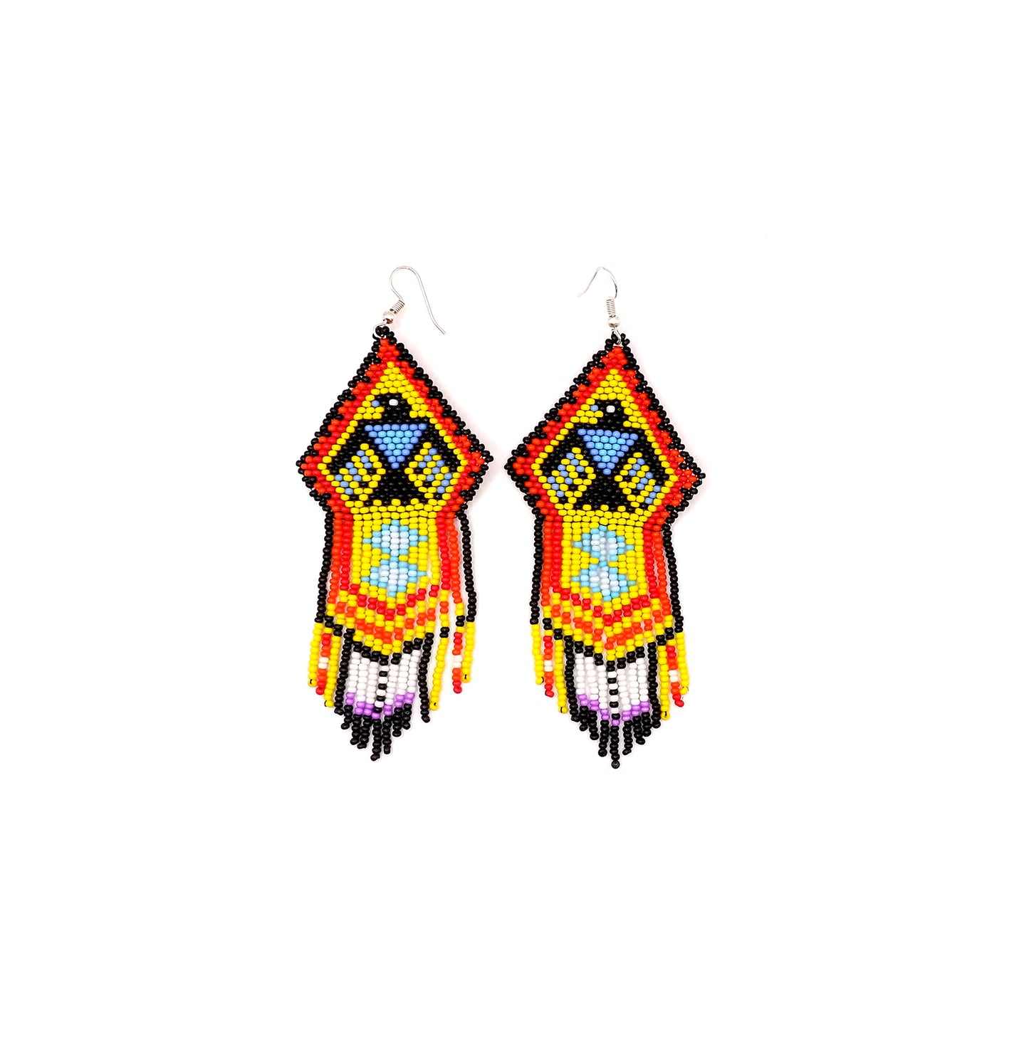 Kolczyki ze szklanych koralików