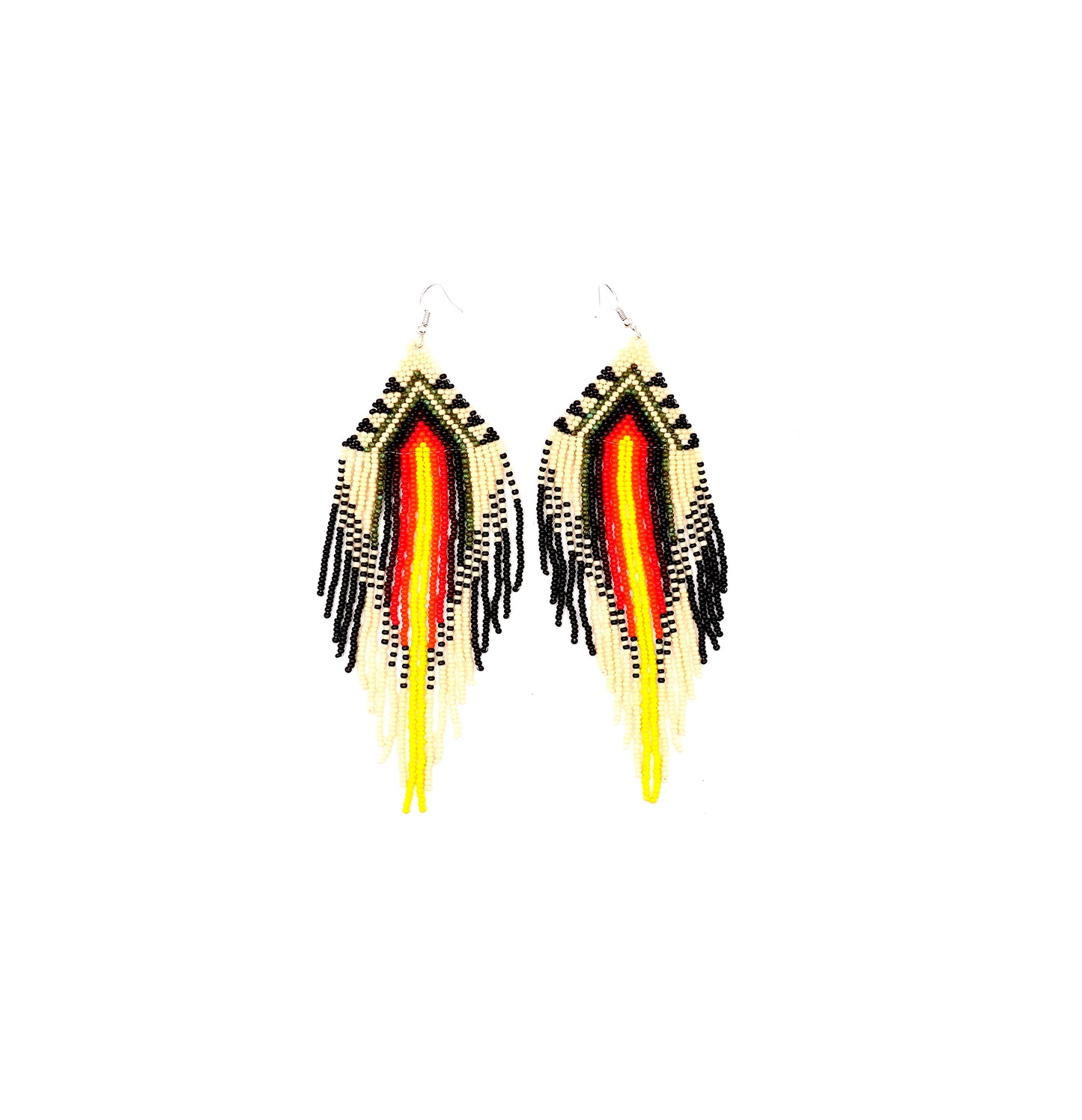 Kolczyki ze szklanych koralików