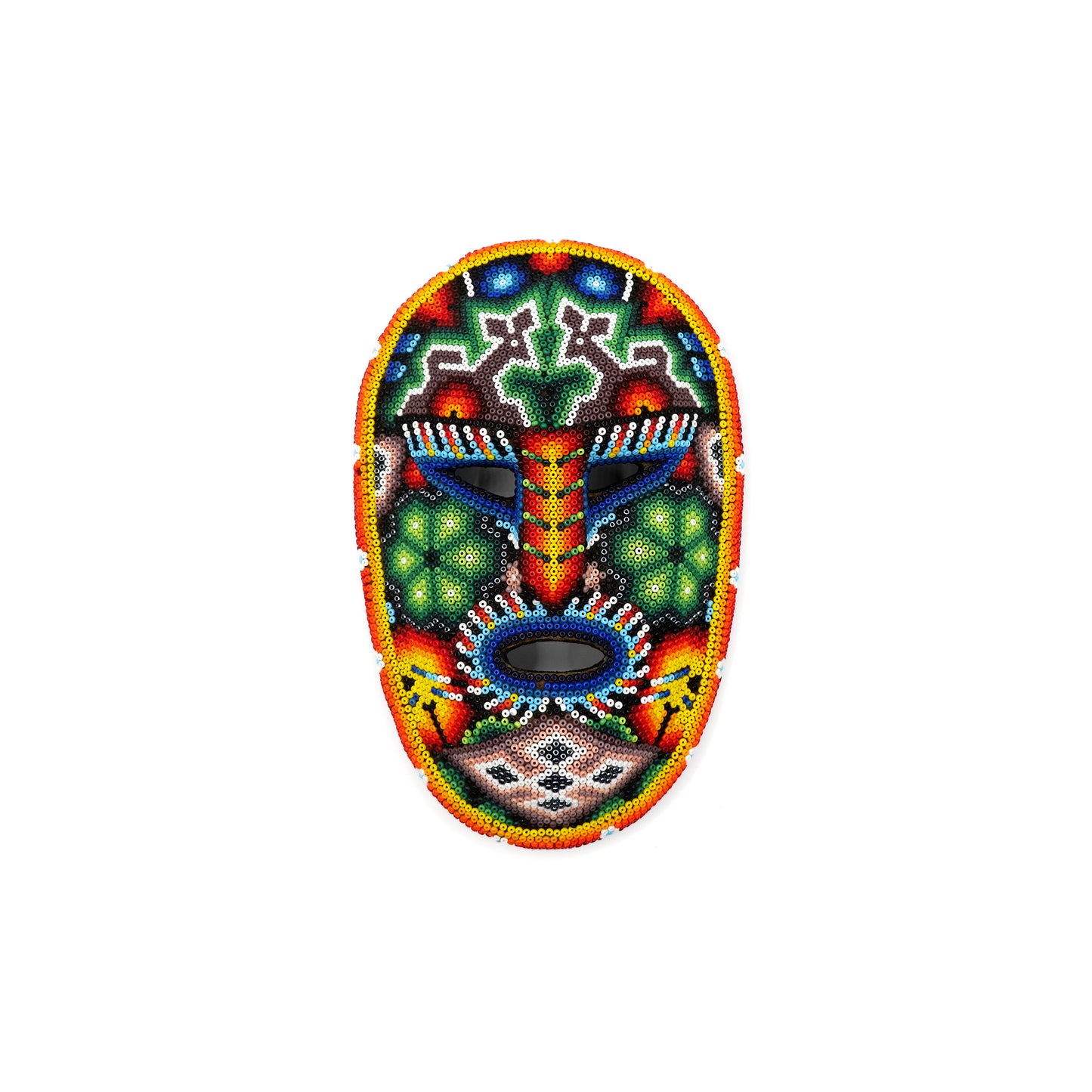 Maska koralikowa Wixaritari (Huichol)