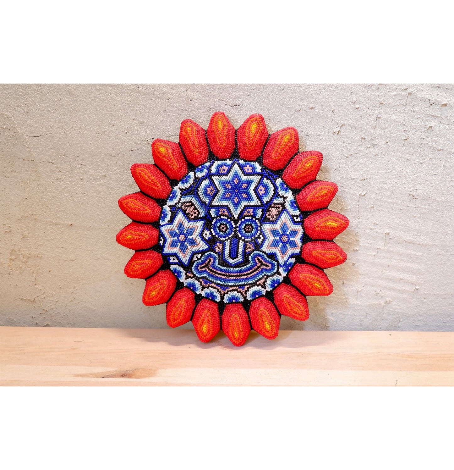 Figurka ceramiczna słońce Wixaritari (Huichol)