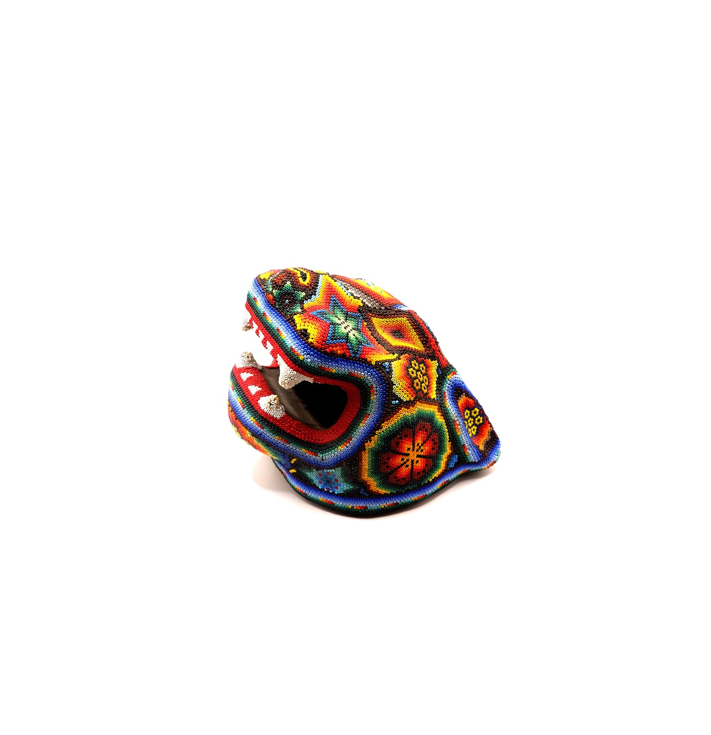 GŁOWA JAGUARA WIXARITARI (HUICHOL)