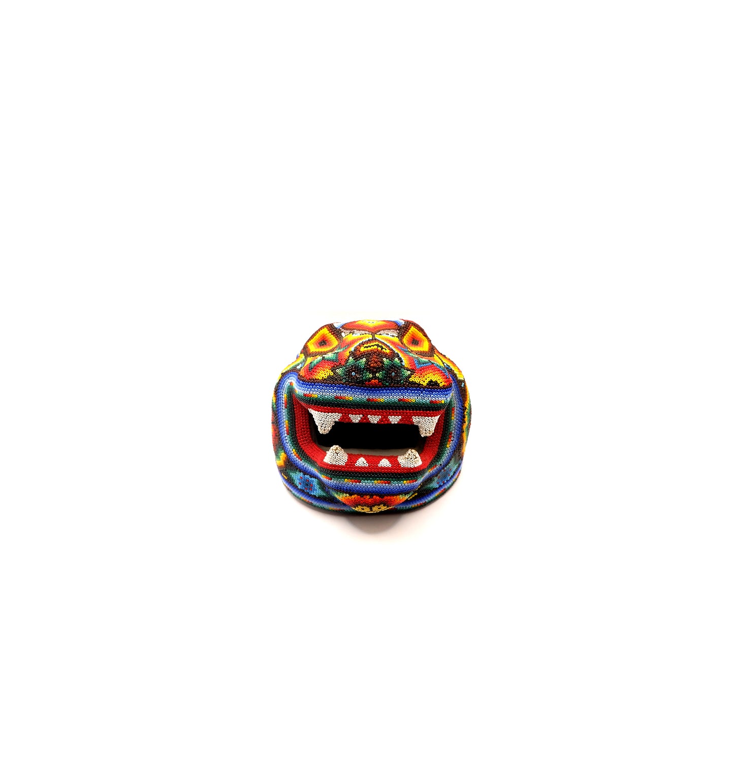 GŁOWA JAGUARA WIXARITARI (HUICHOL)