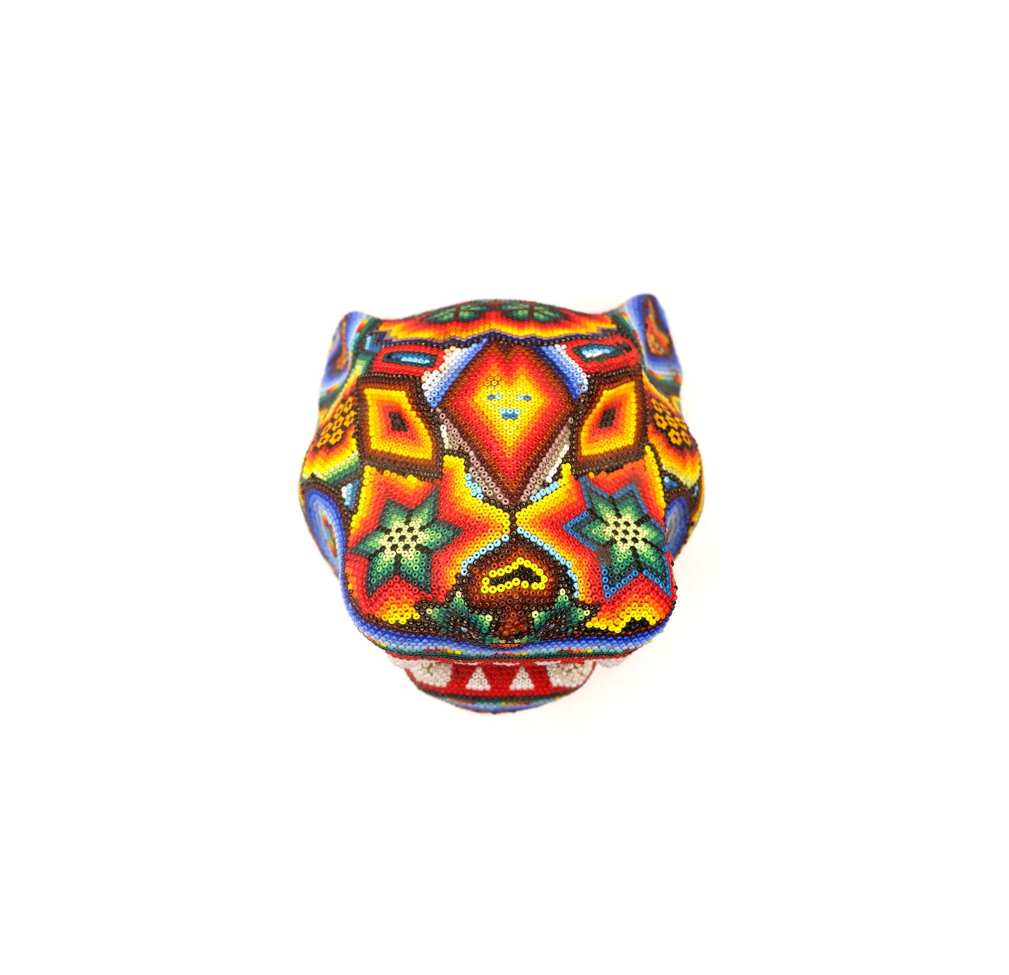 GŁOWA JAGUARA WIXARITARI (HUICHOL)