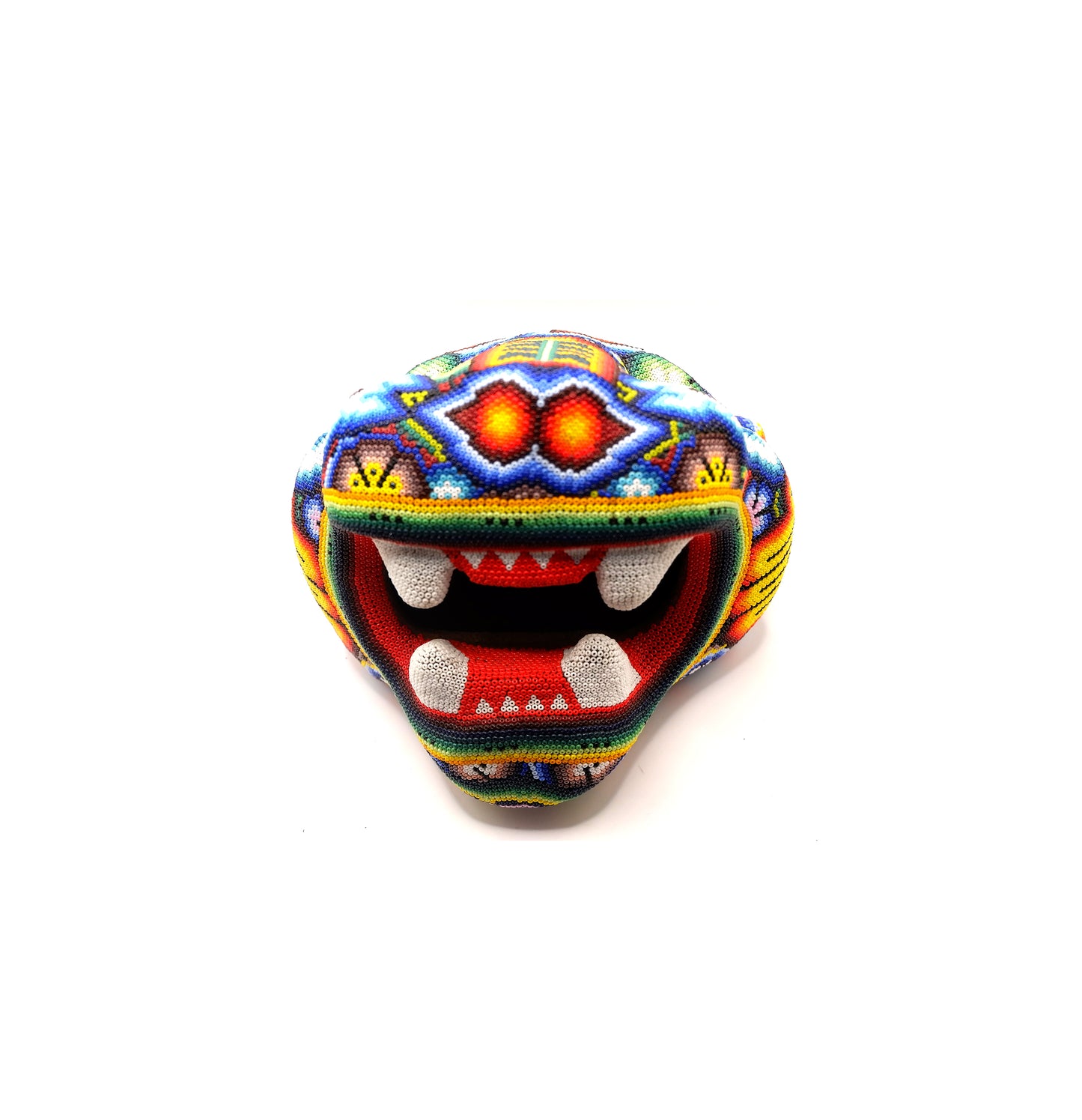 GŁOWA JAGUARA WIXARITARI (HUICHOL)